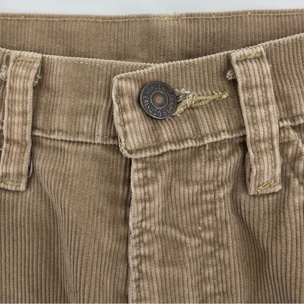 Levi’s Beige Corduroy Cords Straight Leg Pants Jeans 29x29 (29x28 1/8”) Vtg 70s - Picture 5 of 11
